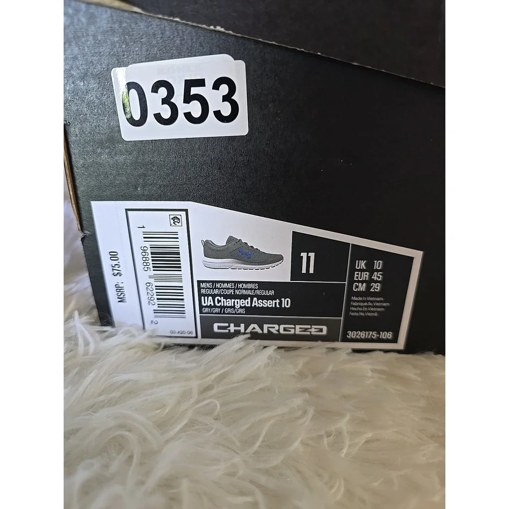 Under Armour Men's UA Charged Assert 10 Running Shoes Castlerock/Castlerock/Team